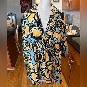 Zara Button Down (Print: Oranges)